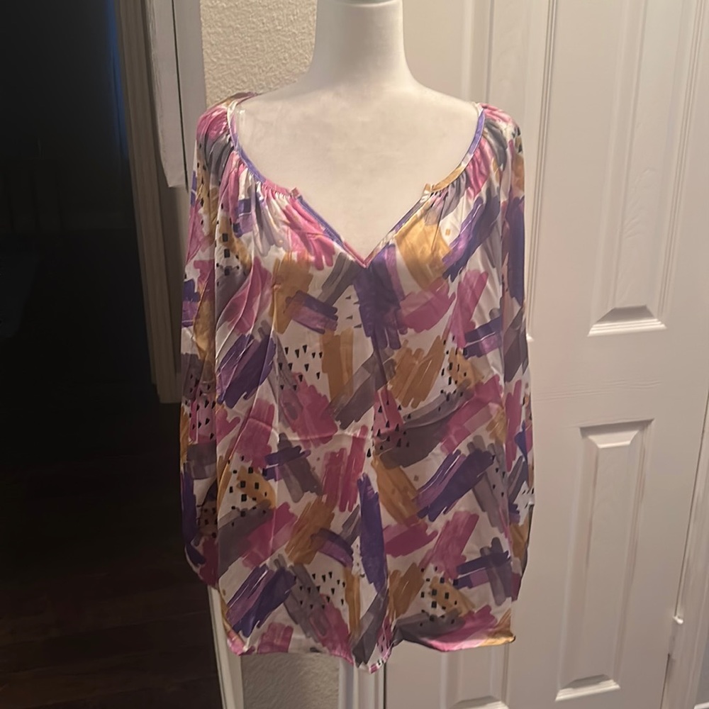 Beautiful Brushed Print Blouse